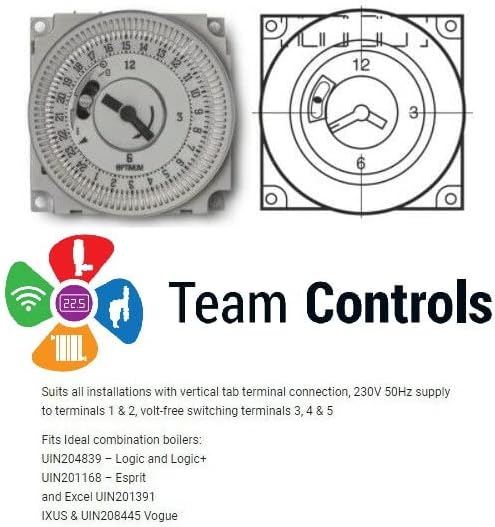 IDEAL Logic & Logic+ Combi Boiler Multifit Mechanical Timer Clock 24 Hour TCFM18