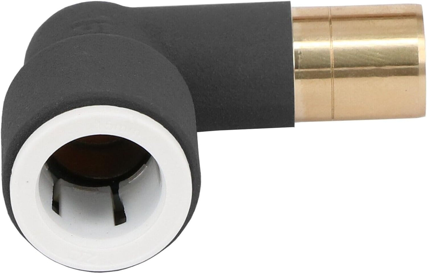 Radiator Valve Reducer Elbow Compression Black 15mm x 15mm Push fit TC-ELB15B
