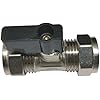 CHROME ISOLATING VALVE WITH HANDLE 15MM BOLOFIX LEVER VALVE THUMB TURN ISOLATION