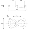 Nuie CIR91 Modern Bathroom Shower Accessories Universal Hose Retainer for Slide Rail Kits, 10mm x 80mm, Silver