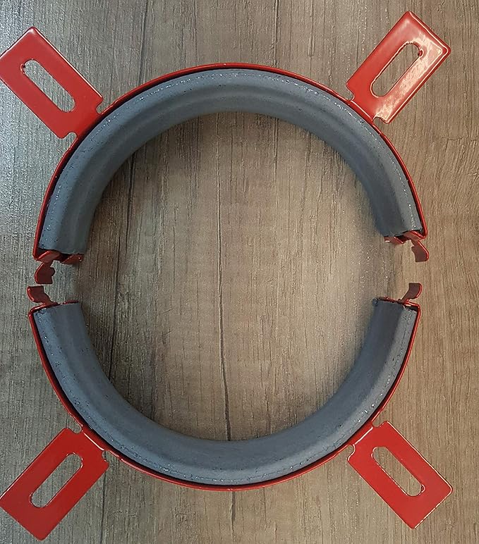 Intumescent Fire Rated Red Pipe Collar/Closer 4" 110mm - Up To 4 Hour Rating
