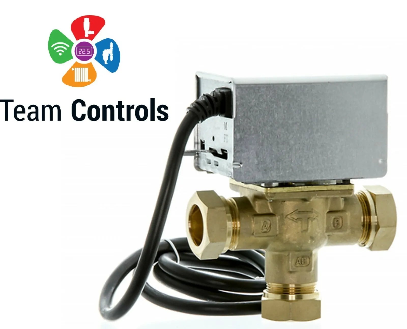 Port Mid Position Valve 22mm Direct Replacement for Honeywell V4073A1039 TCV322