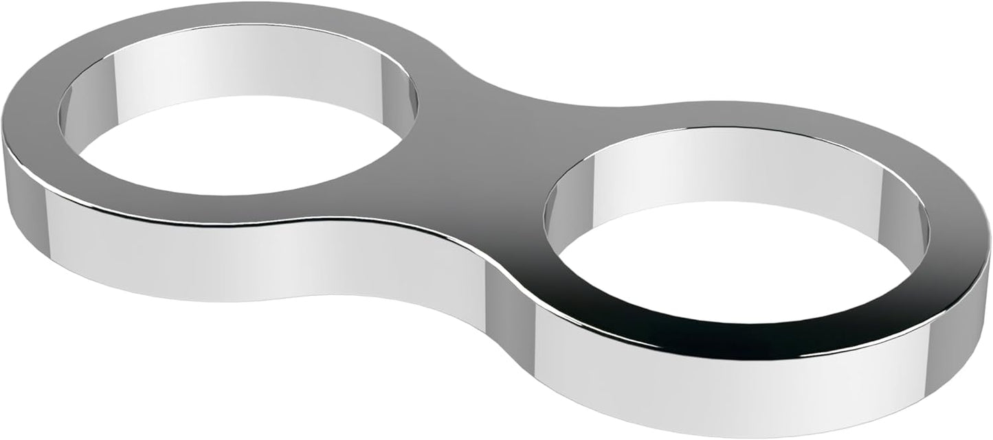 Nuie CIR91 Modern Bathroom Shower Accessories Universal Hose Retainer for Slide Rail Kits, 10mm x 80mm, Silver