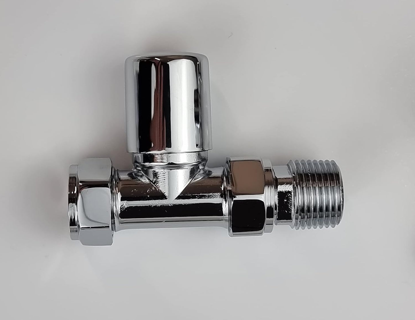 Manissa Milano Straight Chrome Towel Rail Valves 1/2" /15mm Radiator valves