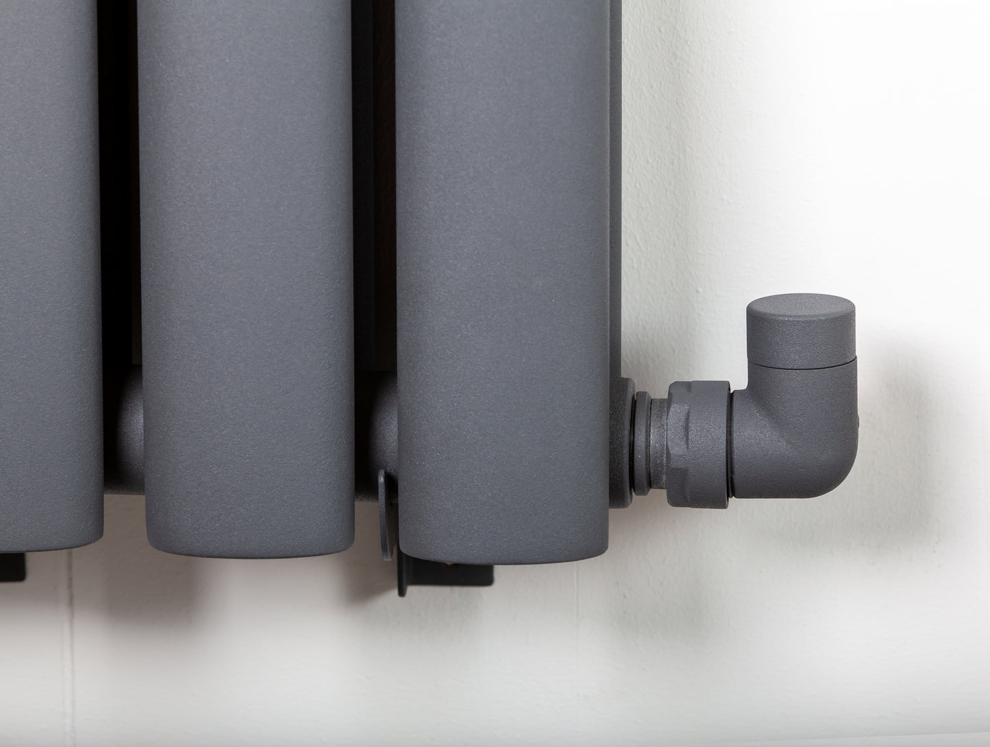 Designer Matt Anthracite Corner Angled Radiator Valves 15mm Pair Towel Rail Valve TC-RVCA