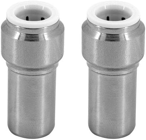 Radiator Valve 15mm x 10mm Push fit Chrome Speedfit Reducers Straight Pair