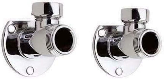 Shower BAR Valve TAP External Pipe Work Wall Mount Backplate Elbows Chrome