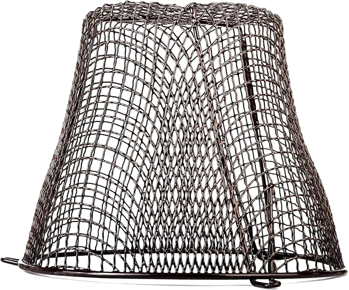 Universal Plastic Coated Circular Guard Basket Cage Cover Brown, 11" Dia x 6.5" D