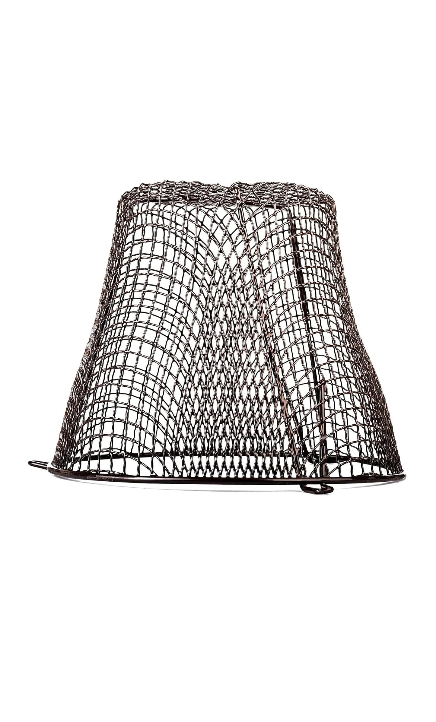 Universal Plastic Coated Circular Guard Basket Cage Cover Brown, 11" Dia x 6.5" D