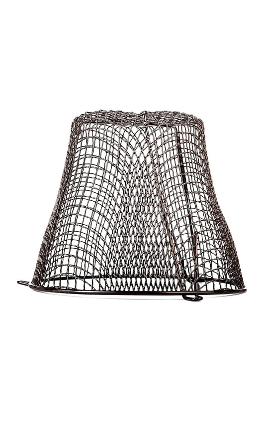 Universal Plastic Coated Circular Guard Basket Cage Cover Brown, 11" Dia x 6.5" D