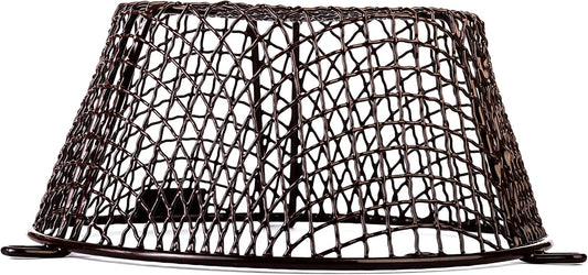 Universal Plastic Coated Circular Guard Basket Cage Cover Brown, 7" Dia x 4" D