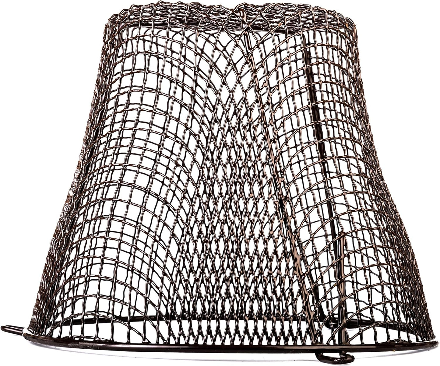 Universal Plastic Coated Circular Guard Basket Cage Cover Brown, 11.5" Dia x 9" D