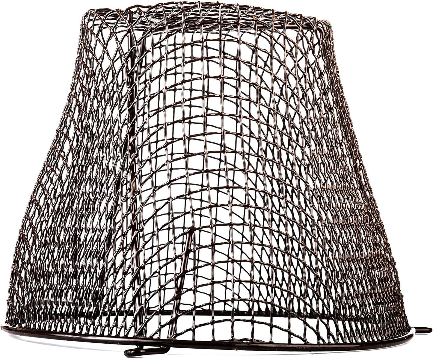 Universal Plastic Coated Circular Guard Basket Cage Cover Brown, 11.5" Dia x 9" D
