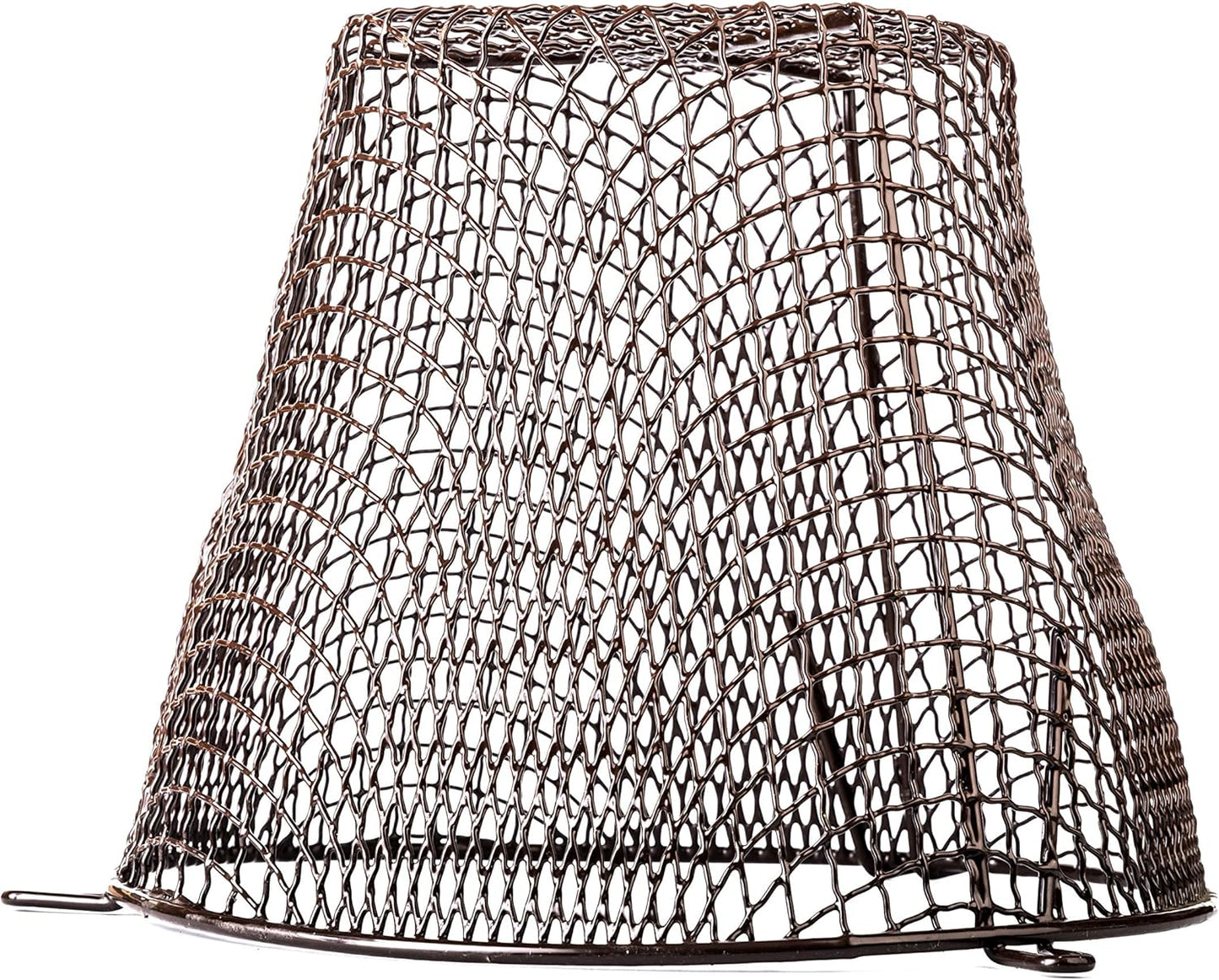 Universal Plastic Coated Circular Guard Basket Cage Cover Brown, 11.5" Dia x 9" D