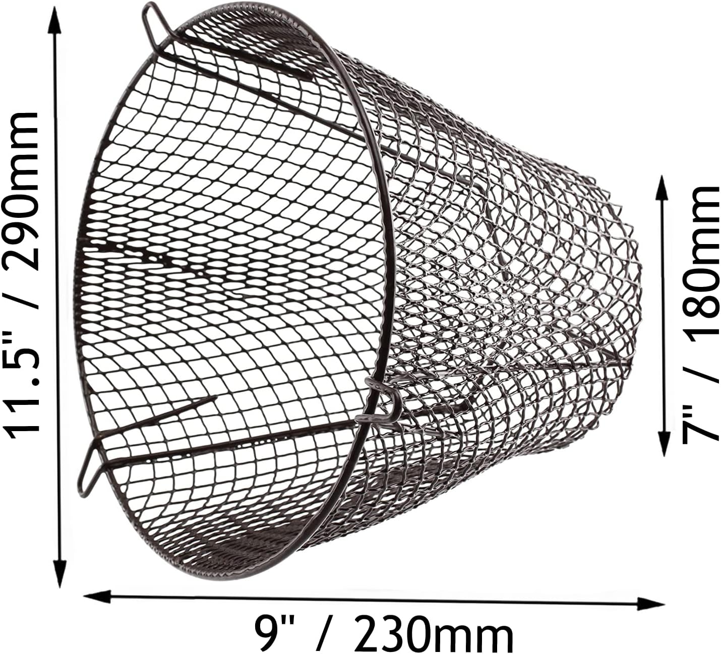 Universal Plastic Coated Circular Guard Basket Cage Cover Brown, 11.5" Dia x 9" D