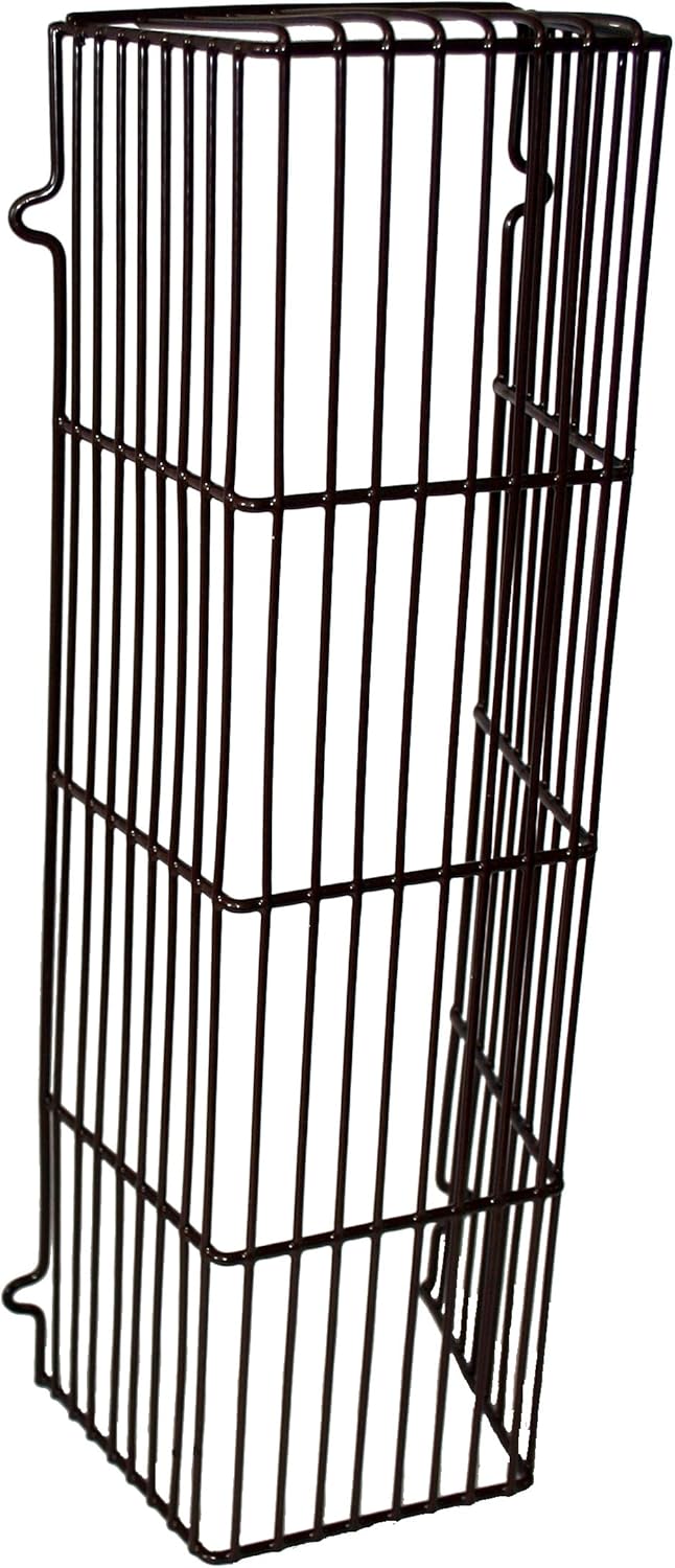 Universal Plastic Coated Rectangular Overflow Guard Basket Cage Cover Brown 16''L x 4''W x 4''D