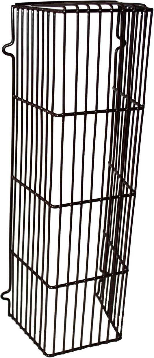 Universal Plastic Coated Rectangular Overflow Guard Basket Cage Cover Brown 16''L x 4''W x 4''D