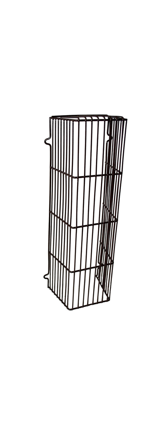 Universal Plastic Coated Rectangular Overflow Guard Basket Cage Cover Brown 16''L x 4''W x 4''D