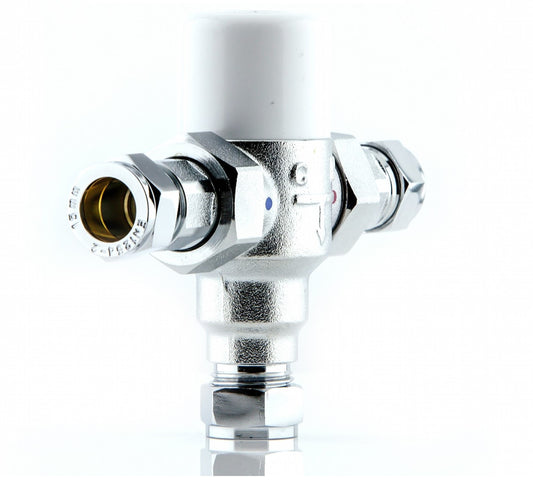 Thermostatic Mixing Valve 15mm Blending Hot Water for Shower Bath Basin Bidet Douche