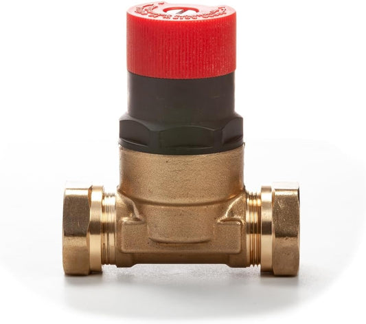 Straight Inline Automatic Bypass Valve Differential Pressure 22mm