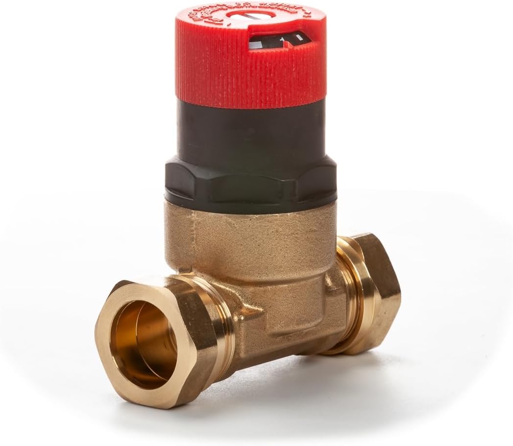 Straight Inline Automatic Bypass Valve Differential Pressure 22mm
