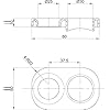 Nuie CIR91 Modern Bathroom Shower Accessories Universal Hose Retainer for Slide Rail Kits, 10mm x 80mm, Silver