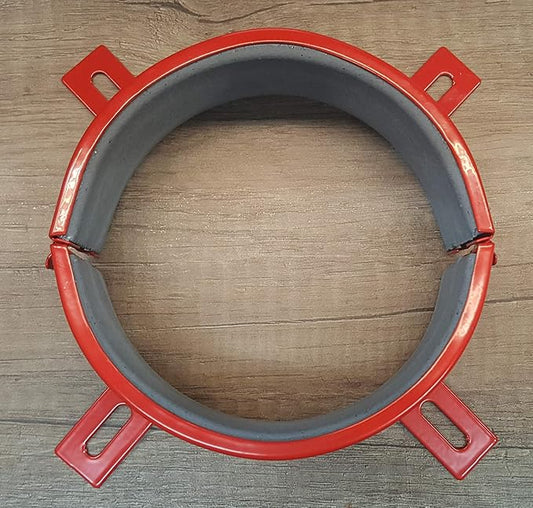 Intumescent Fire Rated Red Pipe Collar/Closer 4" 110mm - Up To 4 Hour Rating