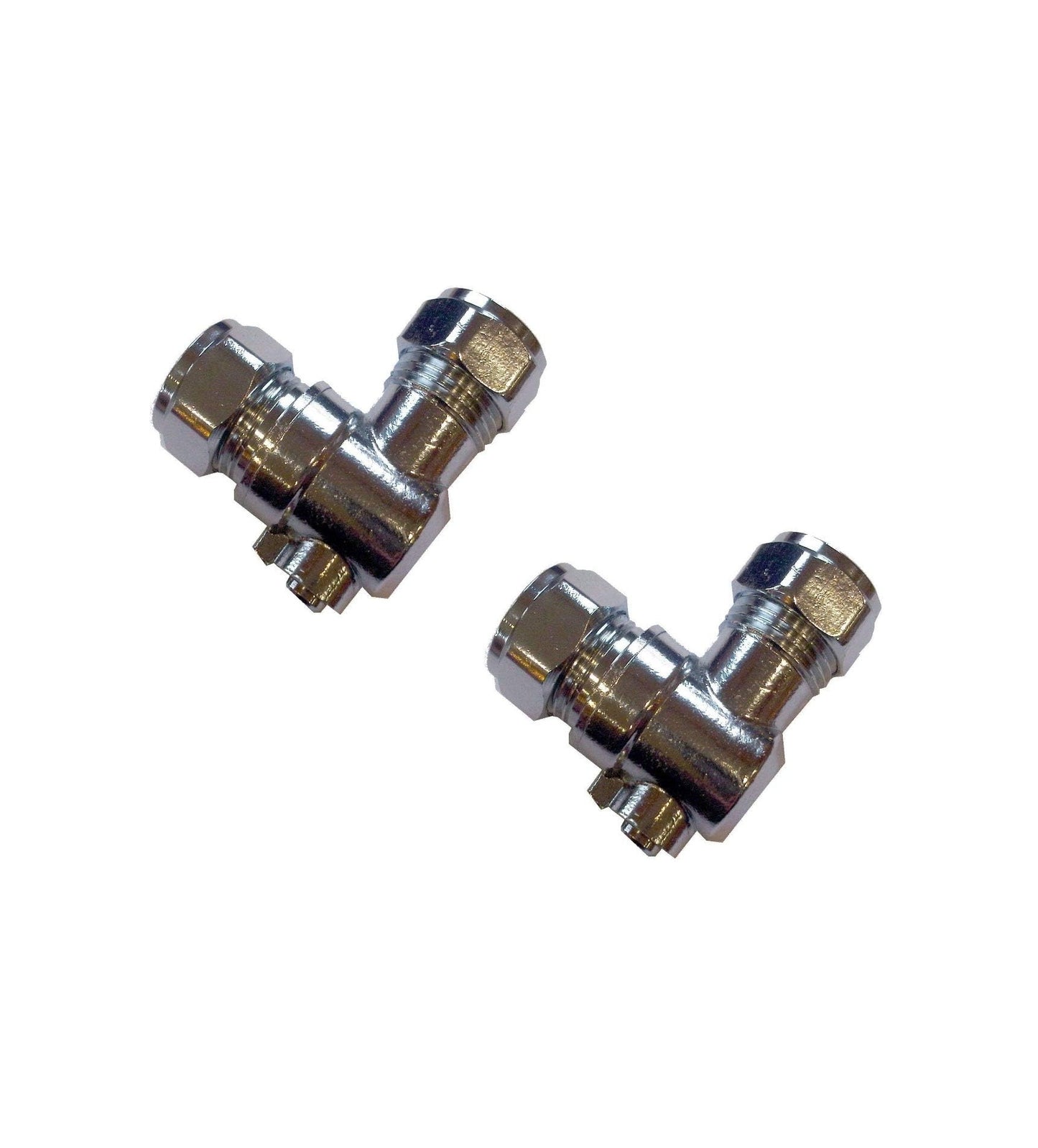 15mm Isolating Valve 90 Degree Elbow 15mm - Pack of 2