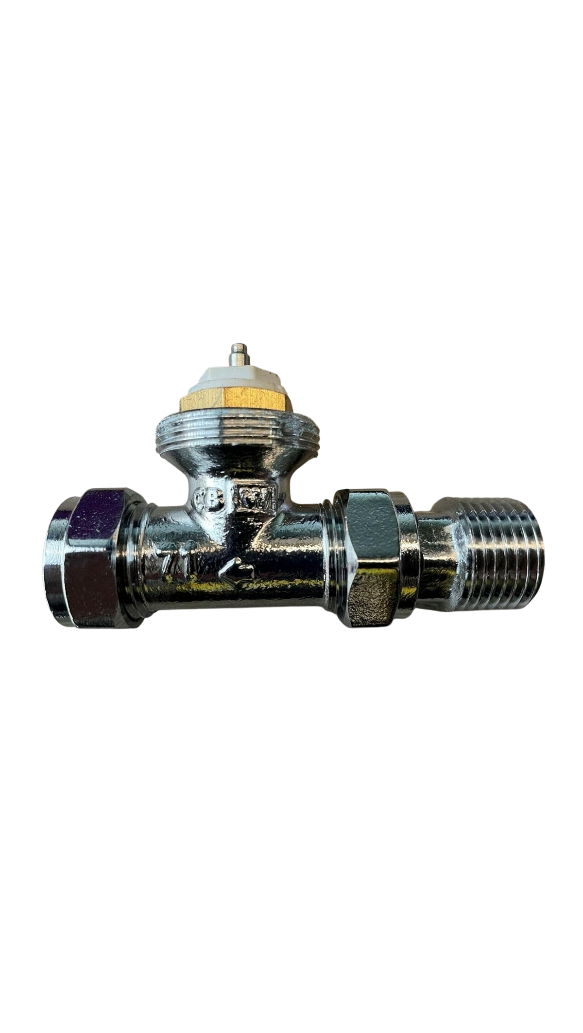 Thermostatic Radiator Valve Straight TRV Body ONLY no Head 15mm x 1/2"
