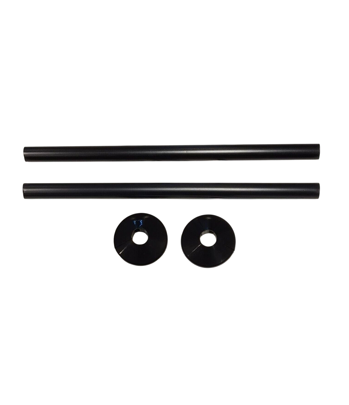 Radiator Pipe Covers & Collars PAIR - BLACK 15mm Pipe Shroud 300mm
