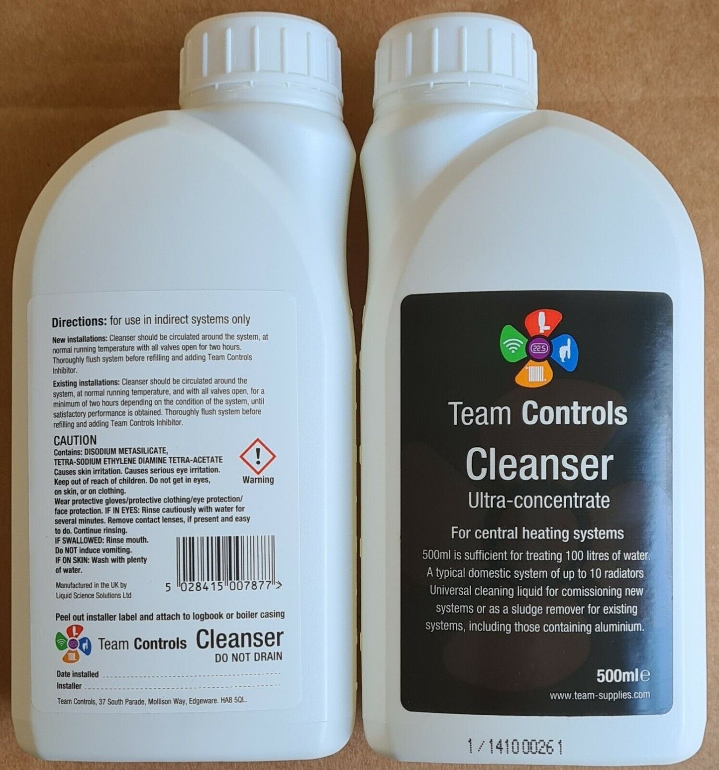 Central Heating System Cleanser Cleaner Liquid 500ml Ultra Concentrate TC-CLEAN