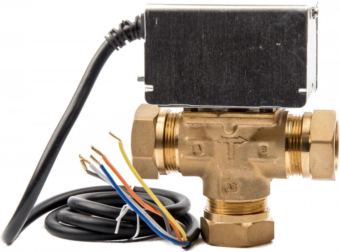 3 Port Motorised Zone Valve 28mm for Central Heating & Hot Water Systems