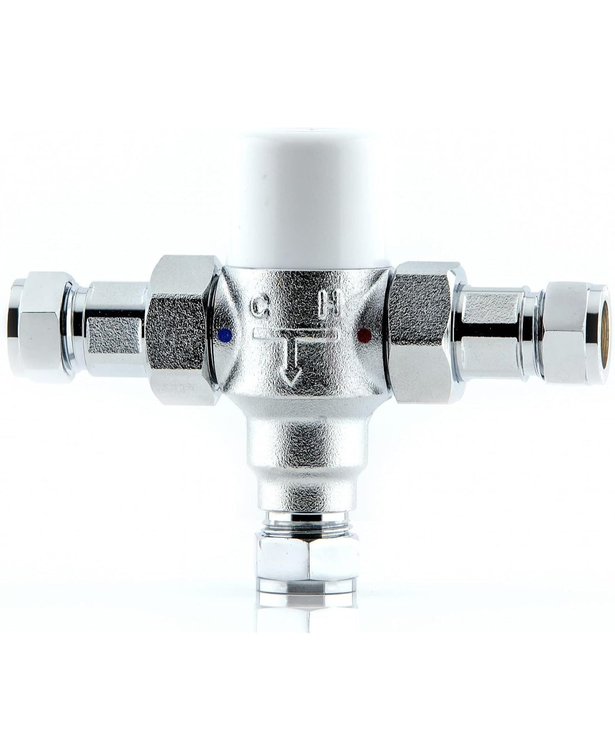 Thermostatic Mixing Valve 15mm Blending Hot Water for Shower Bath Basin Bidet Douche